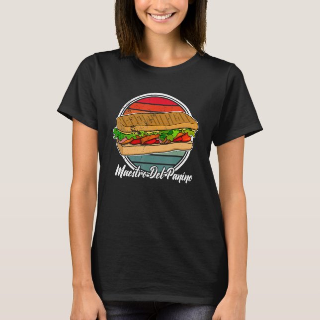Camiseta Panini Itália comida italiana Panino cozinhar foca (Frente)