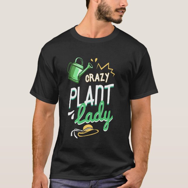 Camiseta Pano de Lady Gardener da Planta Louca (Frente)