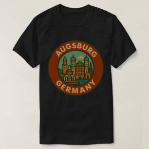 Camiseta Panorama da Cidade de Augsburg Alemanha