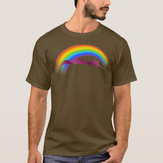 Camiseta Panorama de Washington DC Arco-íris Orgulho LGBTQ