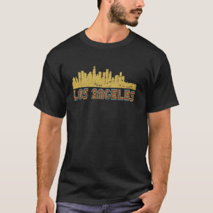 Camiseta Panorama Retro da Cidade de Los Angeles Vintage Lo