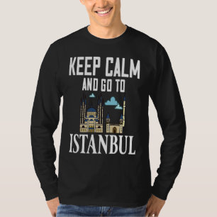 Camiseta Panorama Urbano Mapa Viagens Istambul Turquia