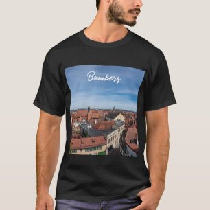 Camiseta Panorama vê a velha cidade de cima em Bamberg
