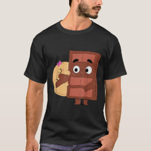 Camiseta Panqueca de Chocolate Beijos Doces do Dia dos Namo