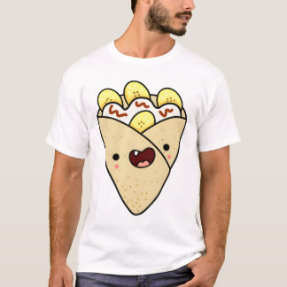 Camiseta Panqueca Kawaii de Bananas e Creme