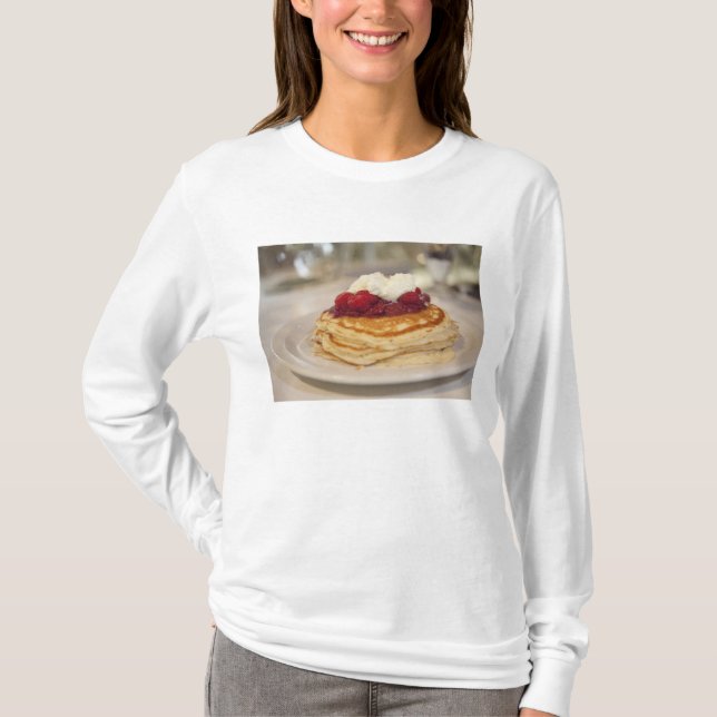 Camiseta Panquecas de framboesa (Frente)
