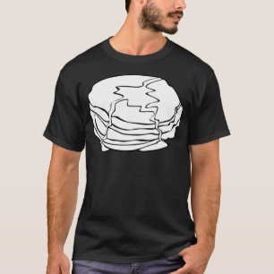 Camiseta panquecas de panquecas crepes café da manhã rosqui