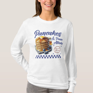 Camiseta Panquecas e Ataques de Pânico Humor Saúde Mental
