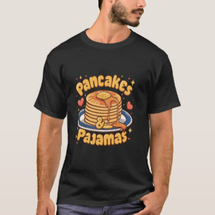 Camiseta Panquecas E Pijamas Refeições De Café Da Manhã Ado