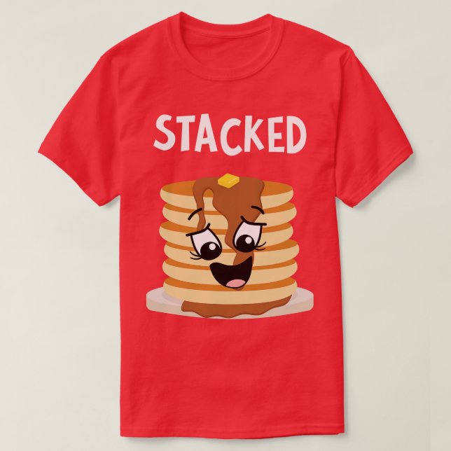Camiseta Panquecas Empilhadas (Frente do Design)