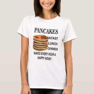 Camiseta Panquecas Fazem Cada Hora Uma Hora Feliz Panqueca