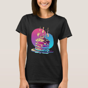 Camiseta Panquecas Synthwave Estética Retrowave 80s