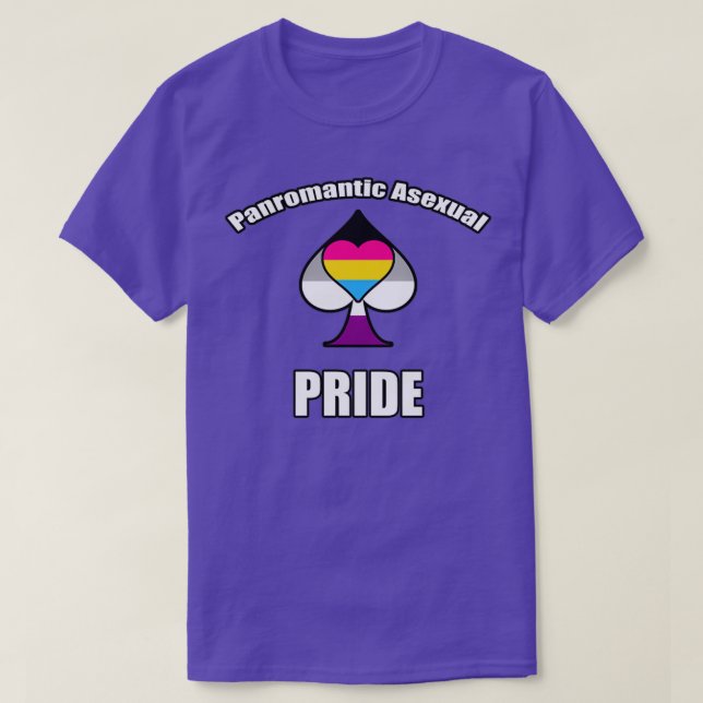 Camiseta Panromantic Asexual Pride (Frente do Design)