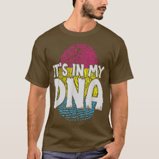 Camiseta Panseual Impressão Digital Pan Pride Mês DNA LGBTQ