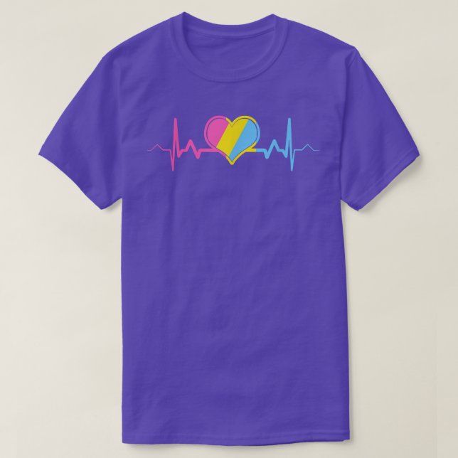 Camiseta Panseual Pride Heart LGBT Mês 2022 Panseual Pan Fl (Frente do Design)