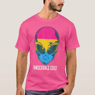 Camiseta Pansexuais Existem Pan Orgulho Alienígena Arco-íri