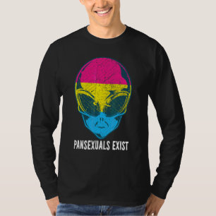 Camiseta Pansexuais Existem Pan Orgulho Alienígena Arco-íri