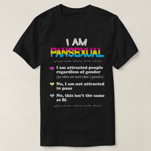 Camiseta Pansexual Definition   Funny Gay Pride LGB  (Frente do Design)