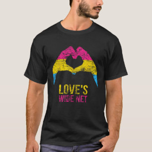 Camiseta Pansexual Love s Wide Net Heart Vintage