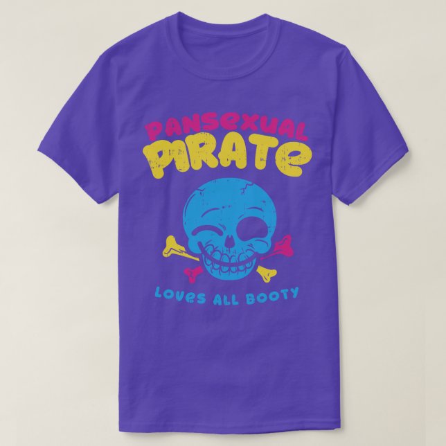 Camiseta Pansexual Pirate ama todo orgulho engraçado de lgb (Frente do Design)