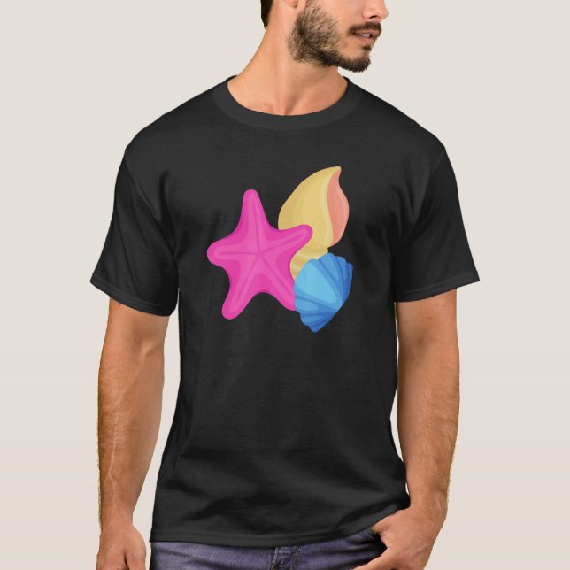 Camiseta Pansexual Pride Seashells LGBTQ Pan Flag  LGBTQIA+ (Frente)