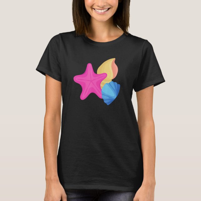 Camiseta Pansexual Pride Seashells LGBTQ Pan Flag  LGBTQIA+ (Frente)