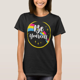 Camiseta Pansexual Seja Você Mesma Bandeira do Orgulho Pan