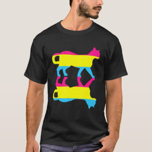 Camiseta Pansexualidade Bandeira Animal Cat Human Rights Lg