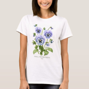 Camiseta Pansies Roxas Botânico