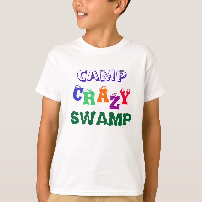 Camiseta Pântano louco do acampamento (Frente)