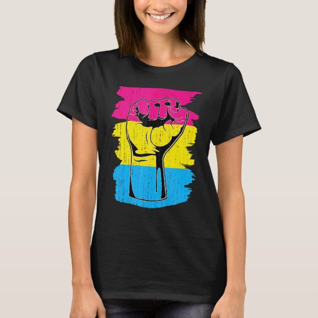 Camiseta Pântano Pansexual Orgulho Pansexualidade Bandeira  (Frente)