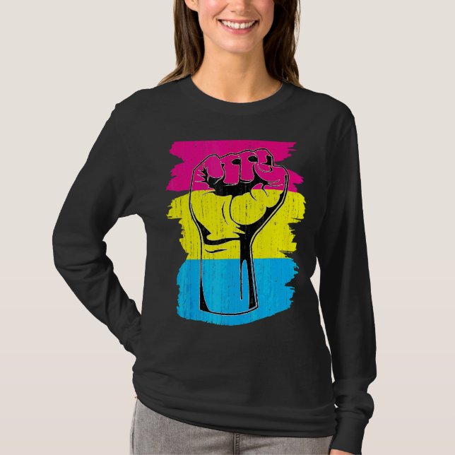 Camiseta Pântano Pansexual Orgulho Pansexualidade Bandeira  (Frente)