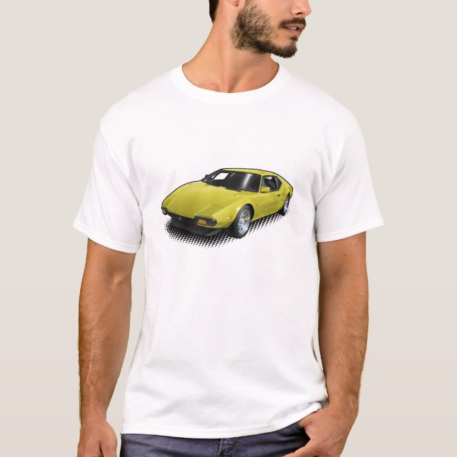 Camiseta Pantera amarelo no t-shirt branco (Frente)