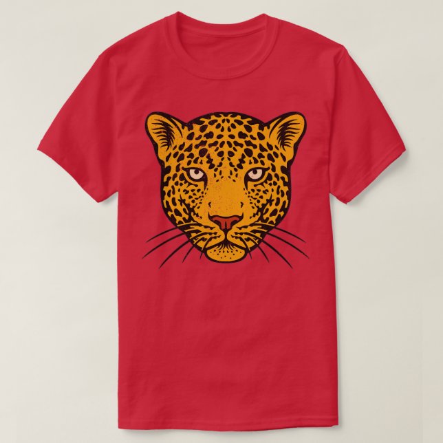 Camiseta Pantera-Leopardo Jaguar em desgosto Gato grande (Frente do Design)
