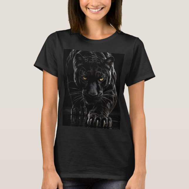 Camiseta Pantera Negra – 3D Hiper-Realista (Frente)