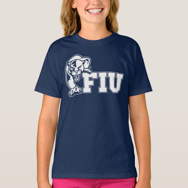 Camiseta Panteras FIU - Logotipo branco (Frente)