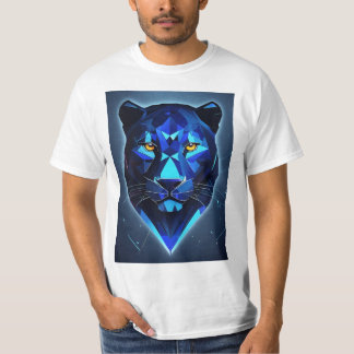 Camiseta Panther da Meia-Noite: Design de Vetor Geométrico