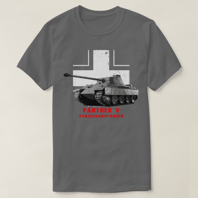 Camiseta Panther Panzerkampfwagen V tanque militar WW2 (Frente do Design)