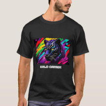 Panthère noire sur fond de graffiti pour gamer