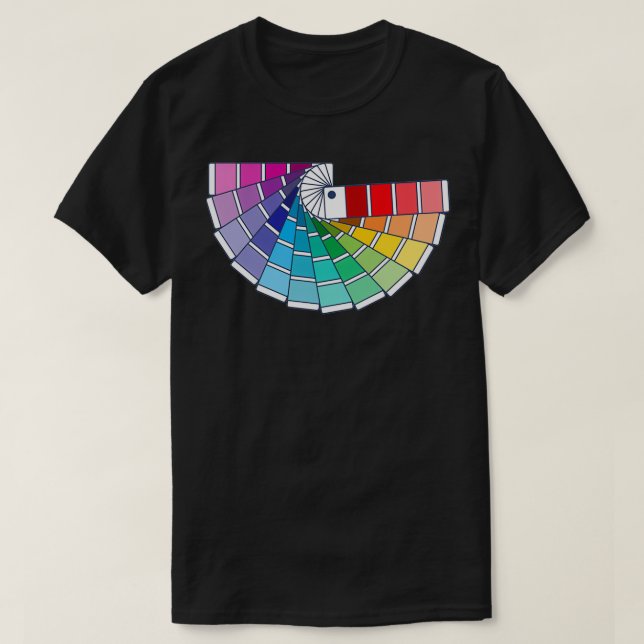 Camiseta Pantone Color chip apresenta livros (Frente do Design)