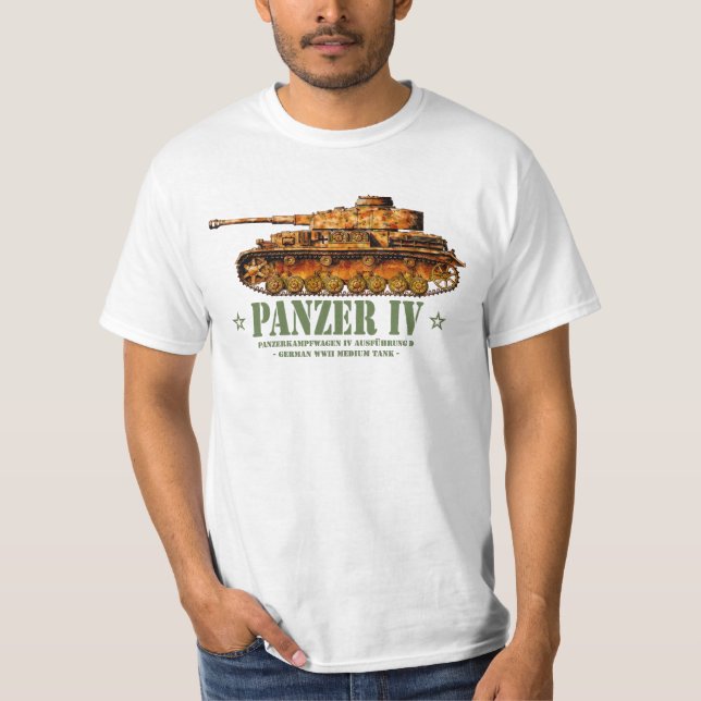 Camiseta Panzer IV Guerra Mundial 2.ª Divisão Média Alemã W (Frente)