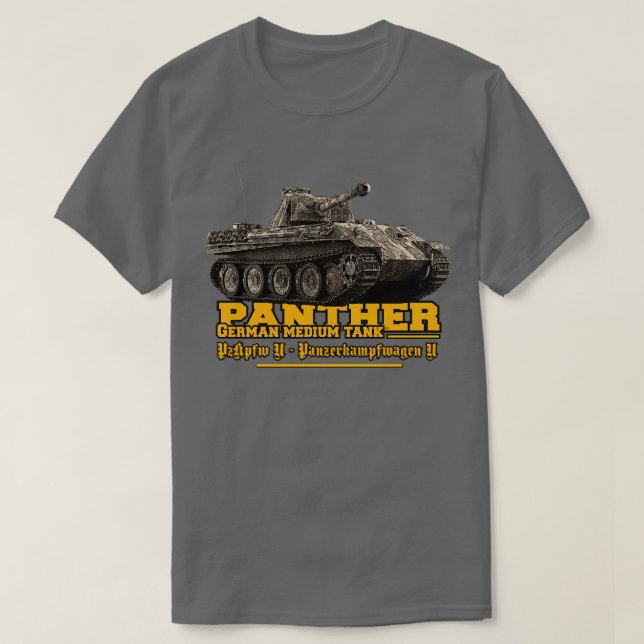 Camiseta Panzerkampfwagen V Panther German Tank WW2 (Frente do Design)