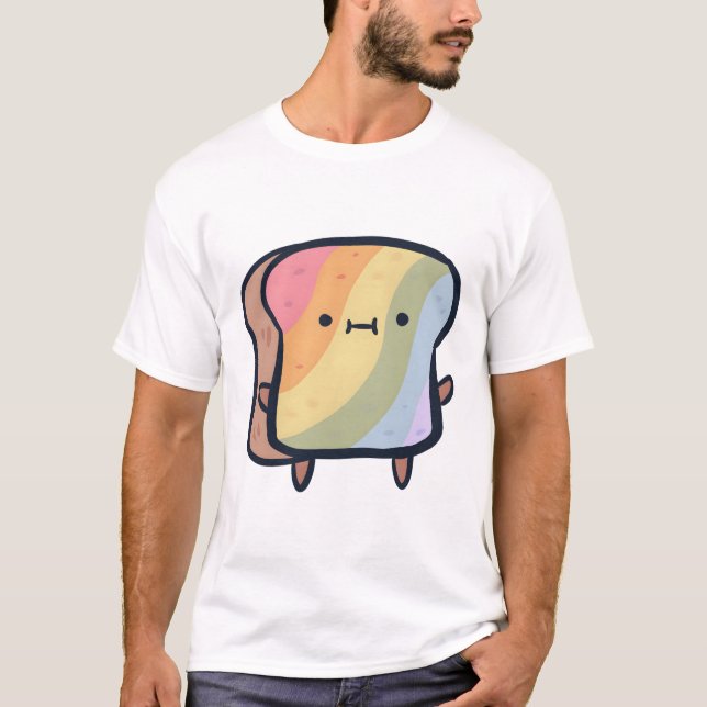 Camiseta Pão arco-íris Magia (Frente)