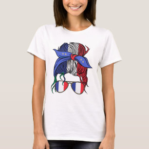 Camiseta Pão bagunçado com bandeira francesa