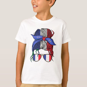 Camiseta Pão bagunçado com bandeira francesa
