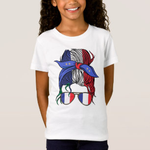 Camiseta Pão bagunçado com bandeira francesa