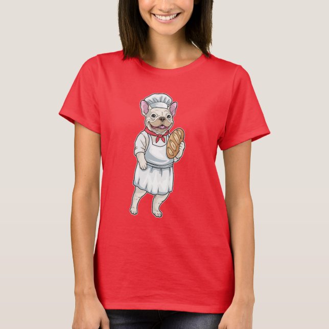 Camiseta Pão de Baker Bulldog Francês (Frente)
