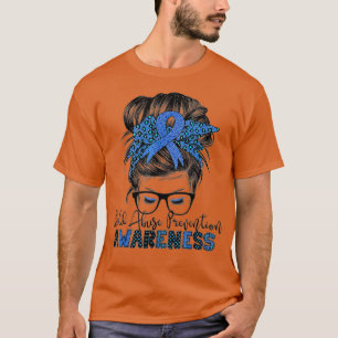 Camiseta Pão de cabelo bagunçado de prevenção de abuso infa