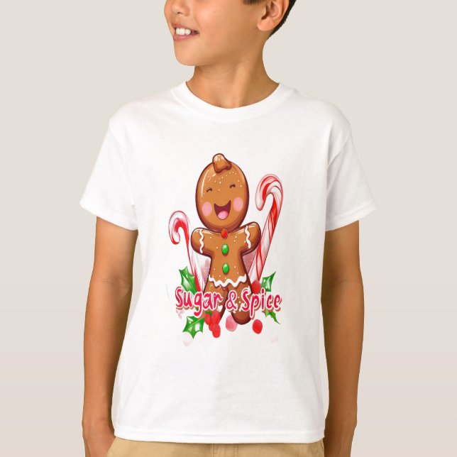 Camiseta Pão-de-gengala e canas-de-gengibre (Frente)