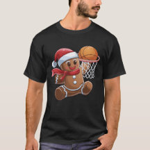 Pão de gengibre afundando no basquete Natal